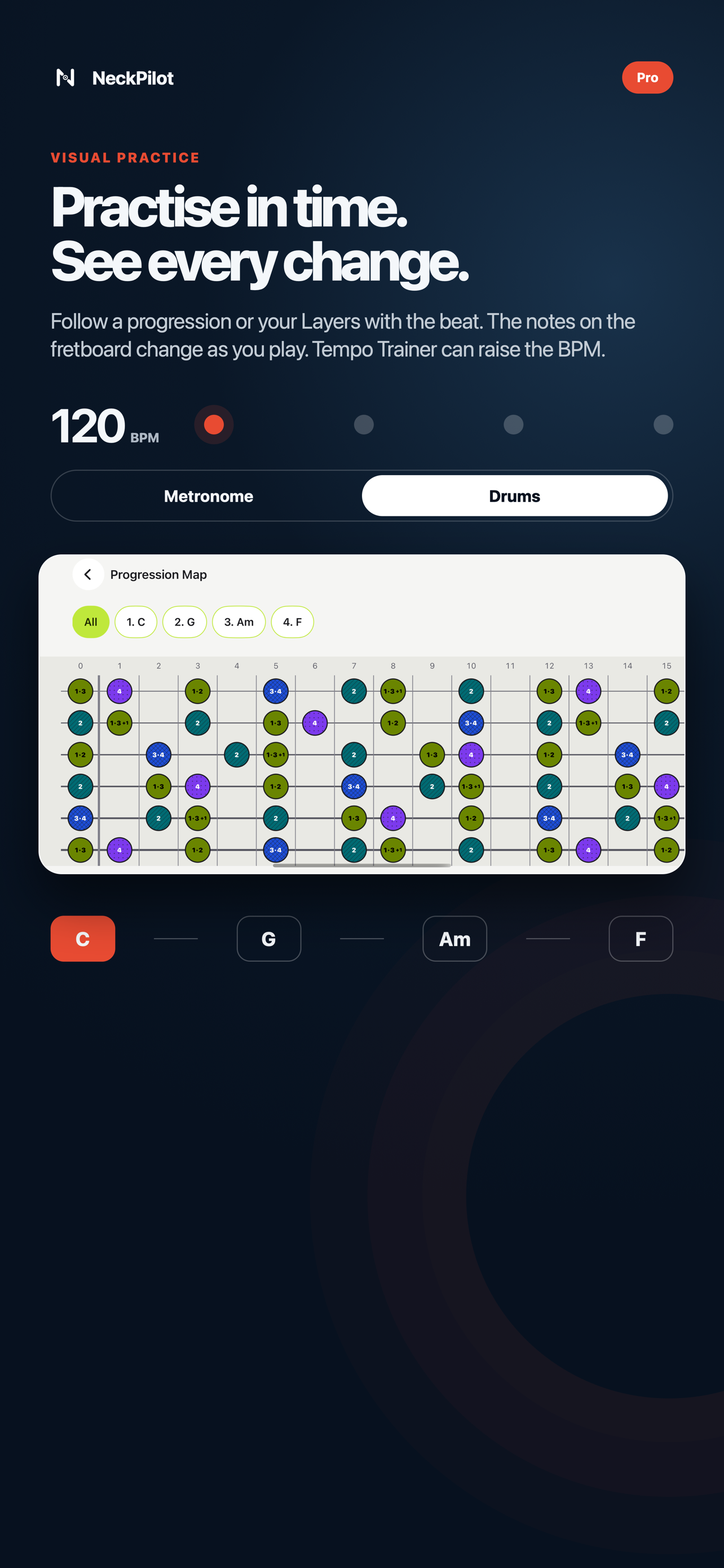 Connect scales, chords, and arpeggios