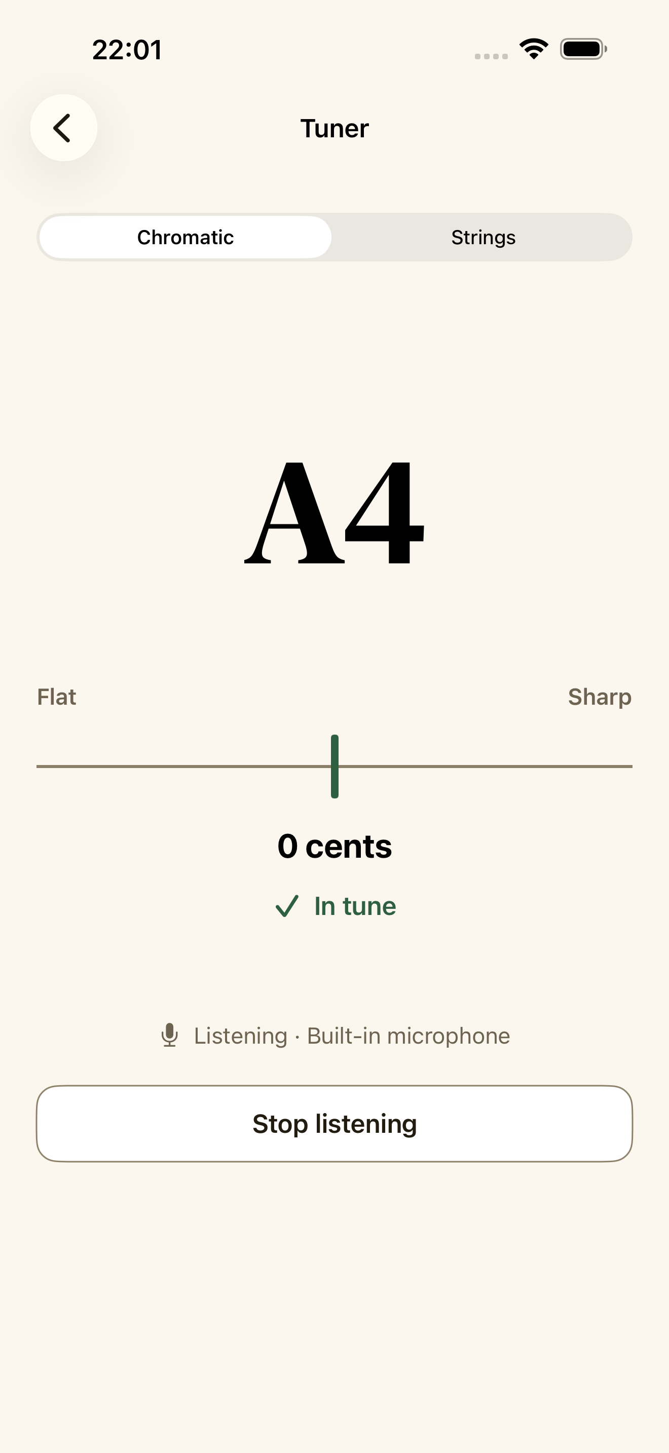 Tune with clear, honest pitch feedback
