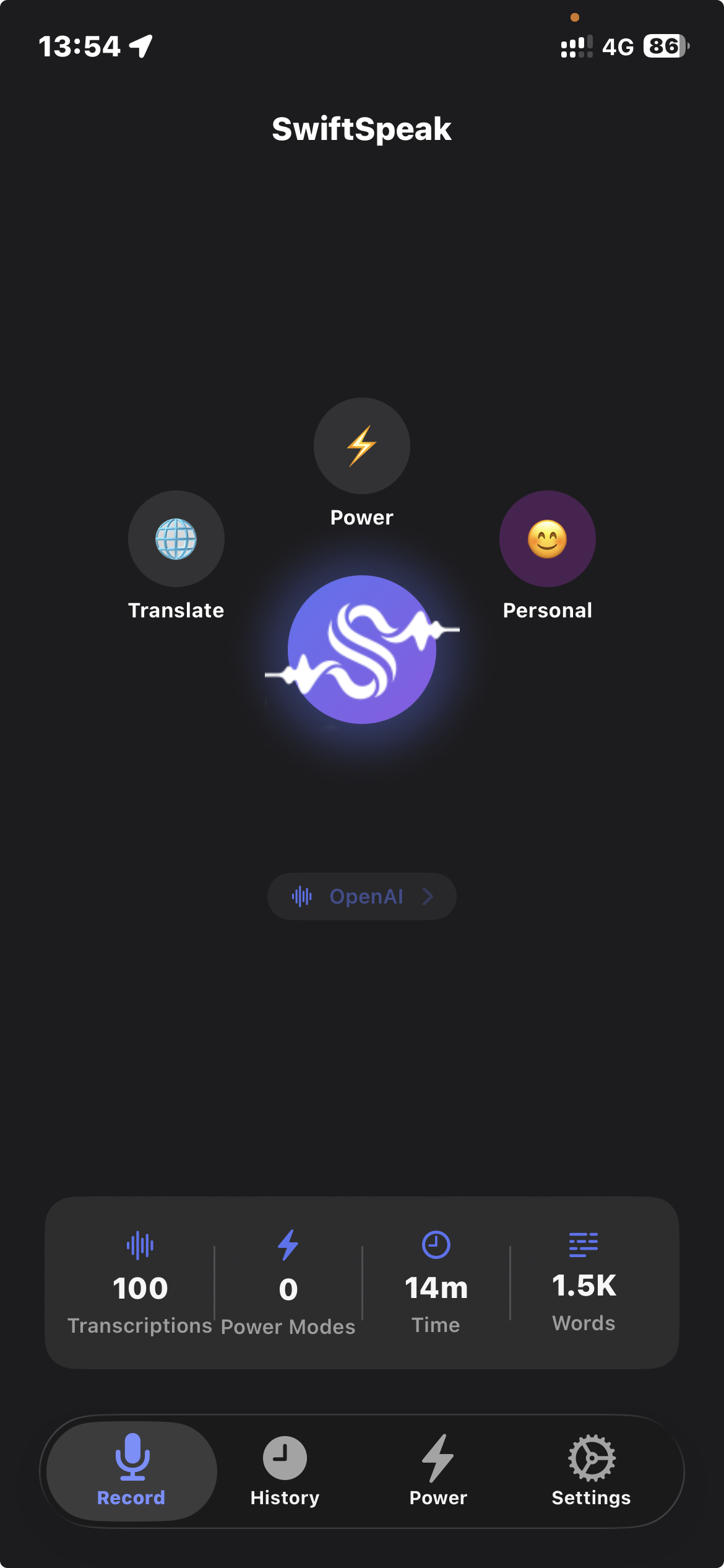 SwiftSpeak Main App